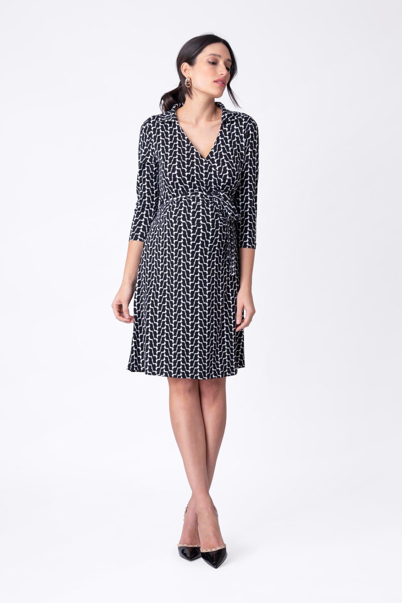 Georgina wrap dress-Dress-Seraphine-Expectations Copenhagen - pregnant fashion - expecting in style