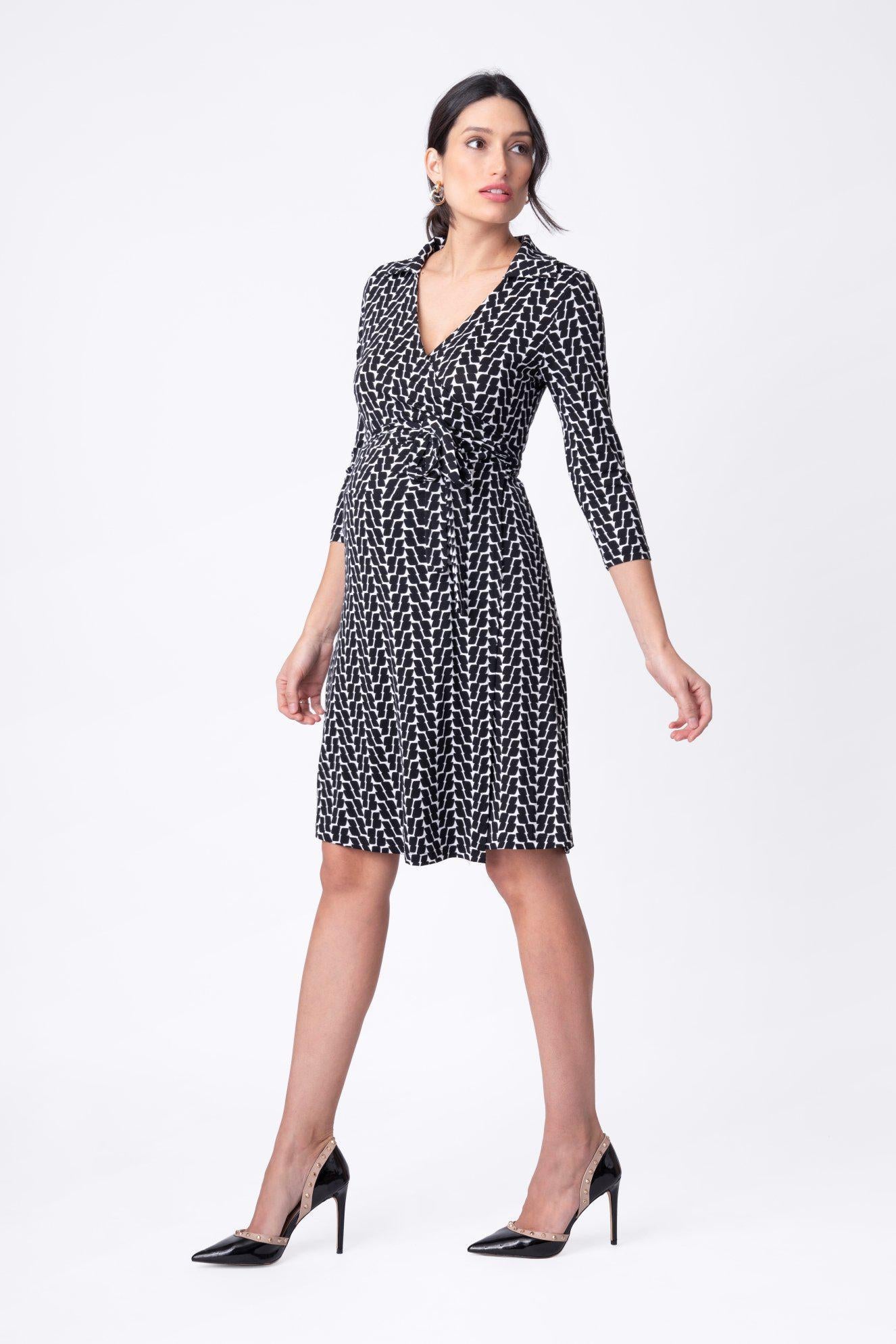 Georgina wrap dress-Dress-Seraphine-Expectations Copenhagen - pregnant fashion - expecting in style