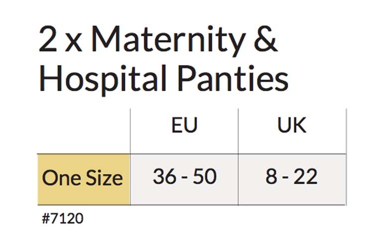 Carriwell graviditets og hospitalstrusser, sorte, onesize, 2 par#CarriwellLingerieBuump