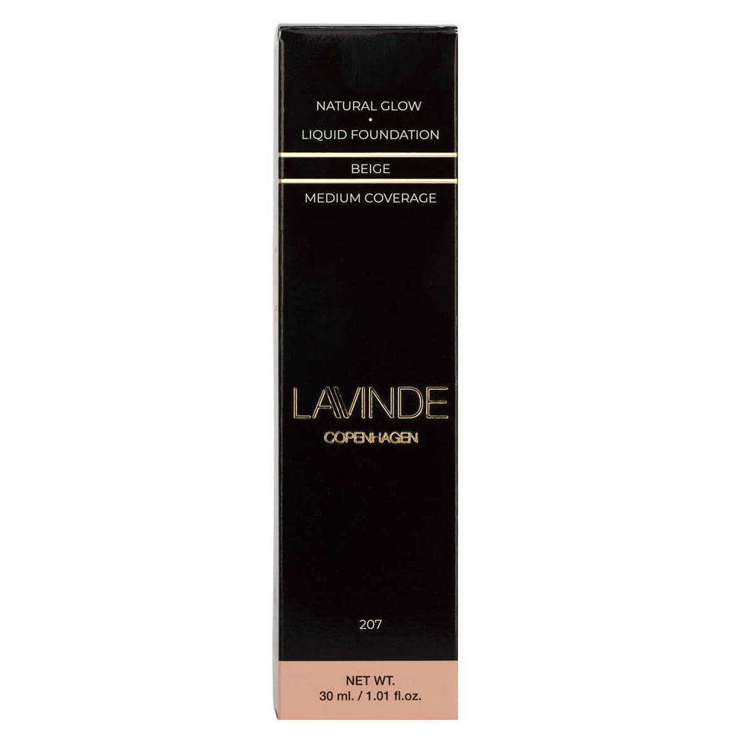 Lavinde Copenhagen NATURAL GLOW Liquid Foundation Beige (207) 30ml - Buump - Cosmetics - Lavinde Copenhagen