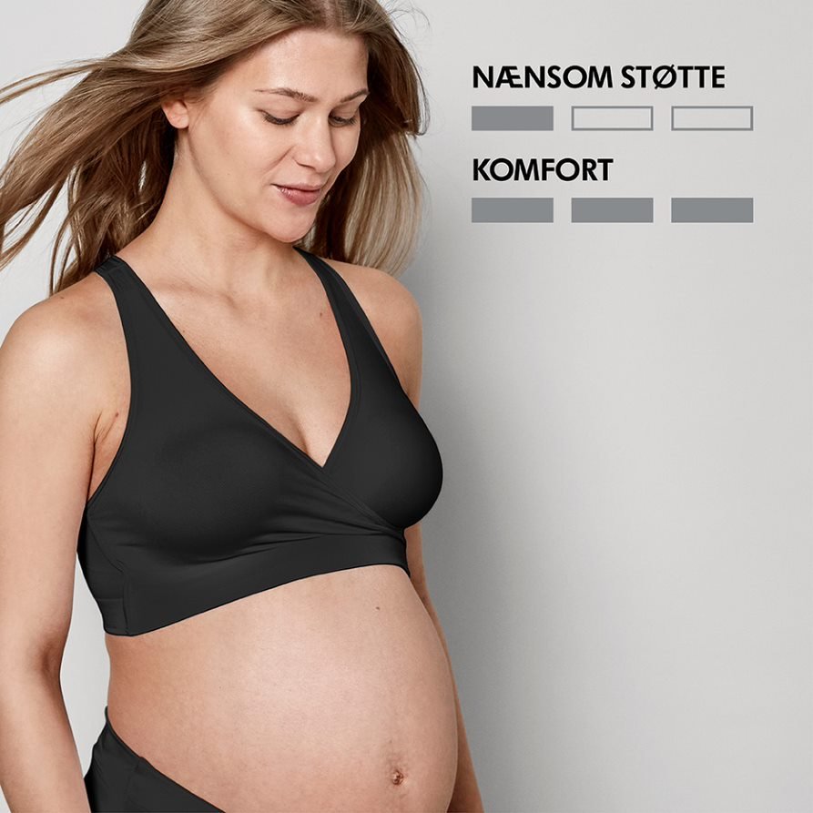 Medela Keep Cool Nat-BH, åndbar graviditets- og amme-BH, Sort - Buump - Amme-bh - Medela