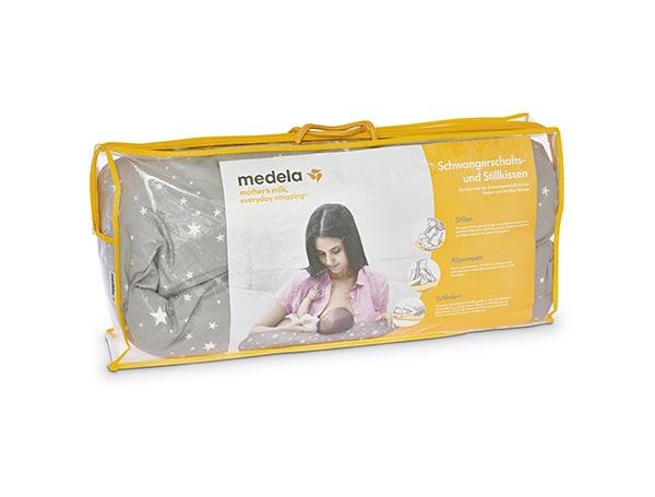 Medela graviditets- og ammepude, grå, 100% Oeko-Tex bomuld#MedelaPillowBuump