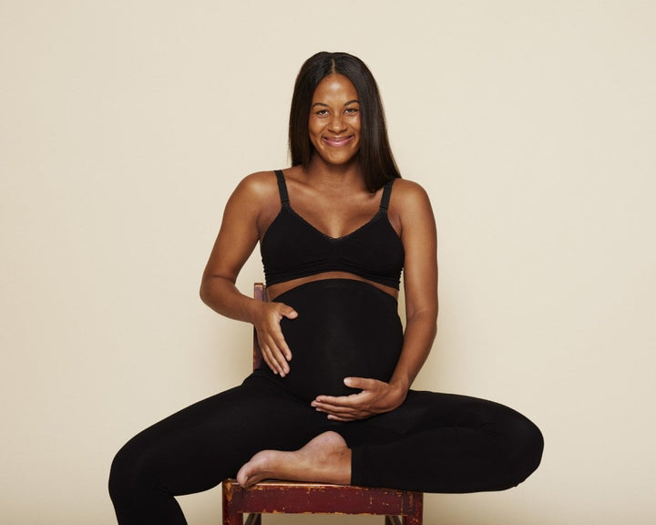Momkind Belly support leggings, økologisk bambus, sort#MomkindClothingBuump