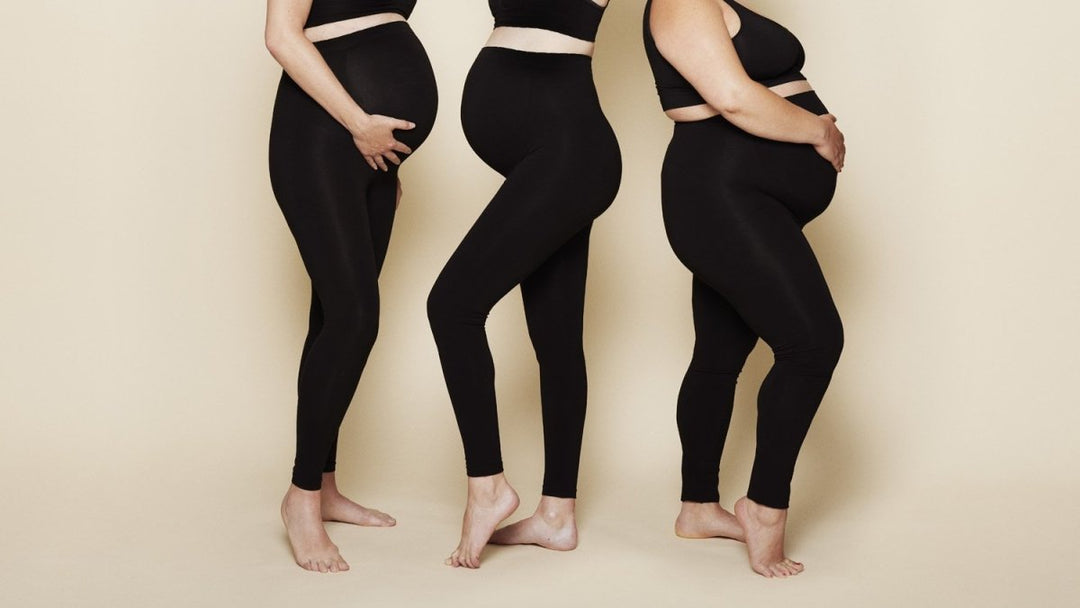 Momkind Belly support leggings, økologisk bambus, sort#MomkindClothingBuump