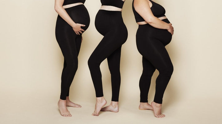 Momkind Belly support leggings, økologisk bambus, sort#MomkindClothingBuump