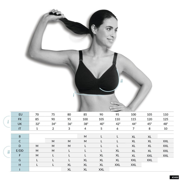 Carriwell Seamless Padded graviditets- og amme-bh med Carri-gel støtte og indlæg, sort - Buump - Amme-bh - Carriwell
