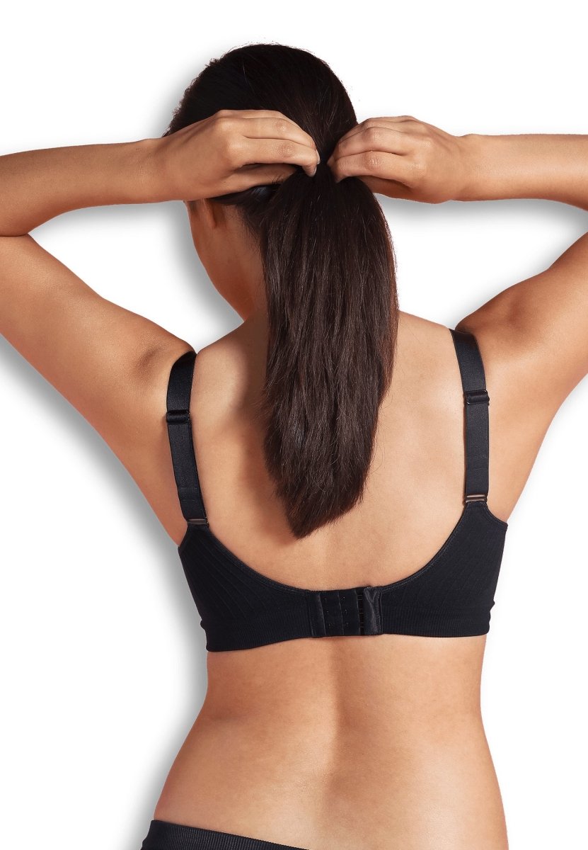 Carriwell Seamless Padded graviditets- og amme-bh med indlæg, sort - Buump - Amme-bh - Carriwell