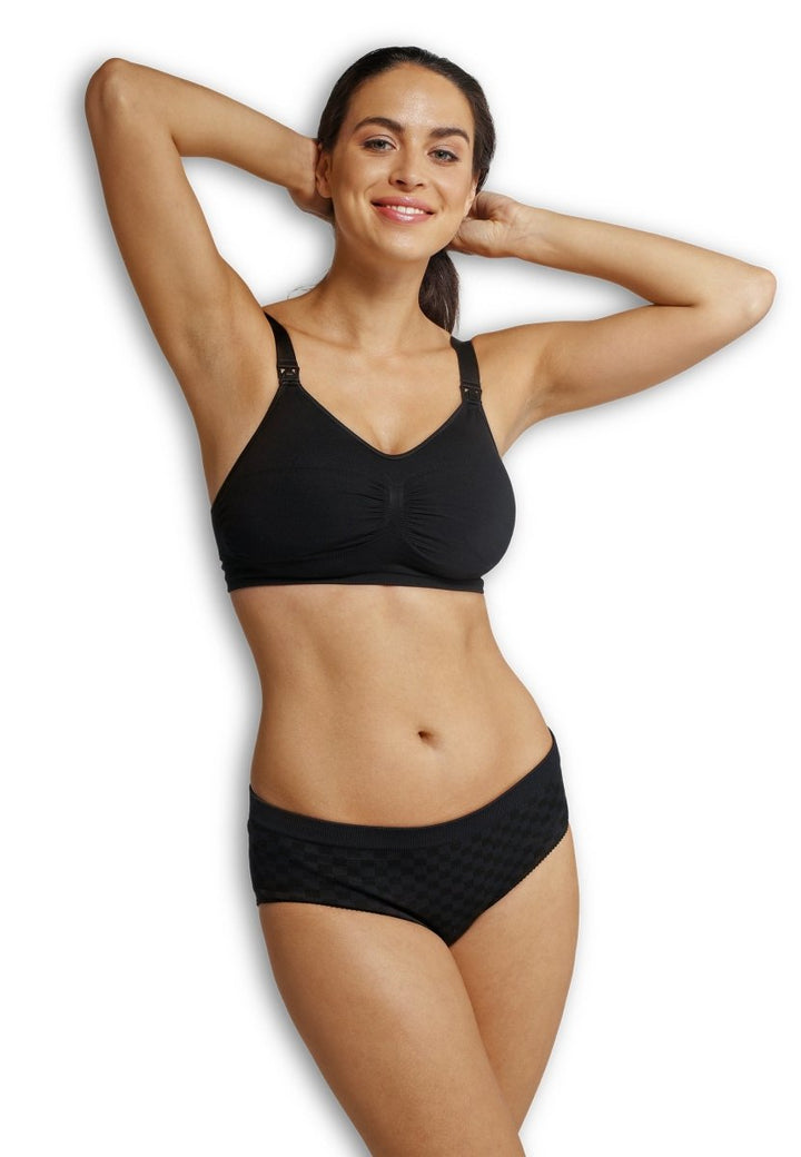Carriwell Seamless Padded graviditets- og amme-bh med indlæg, sort - Buump - Amme-bh - Carriwell