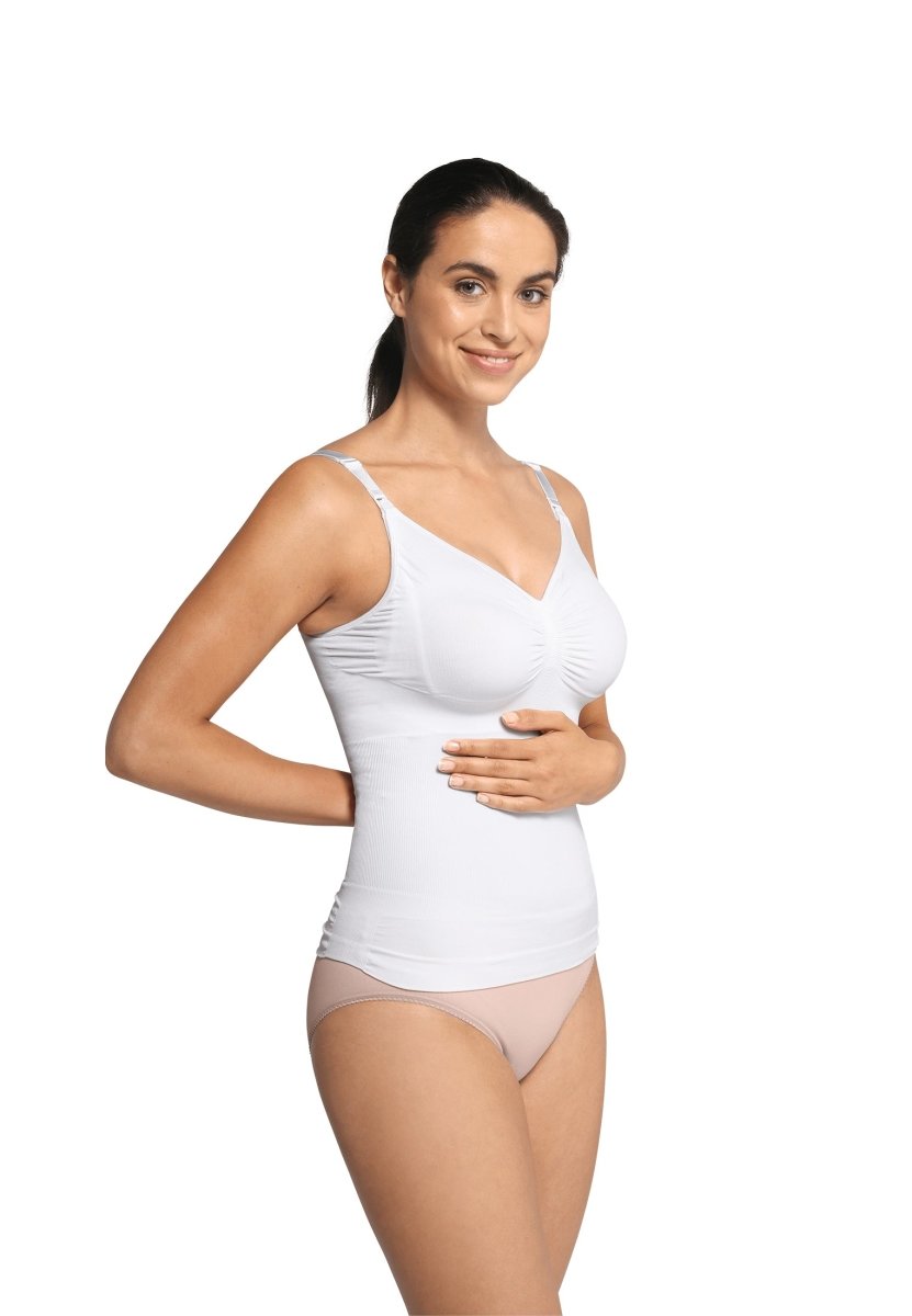 Carriwell ammetop med shapewear, hvid#CarriwellLingerieBuump