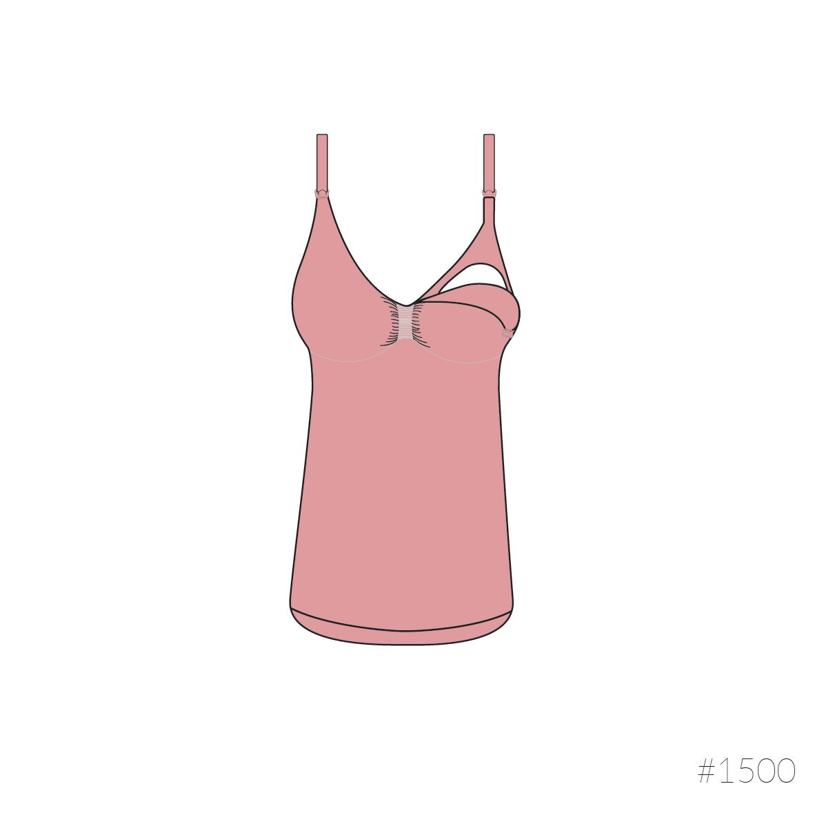 Carriwell ammetop med shapewear, sort#CarriwellLingerieBuump