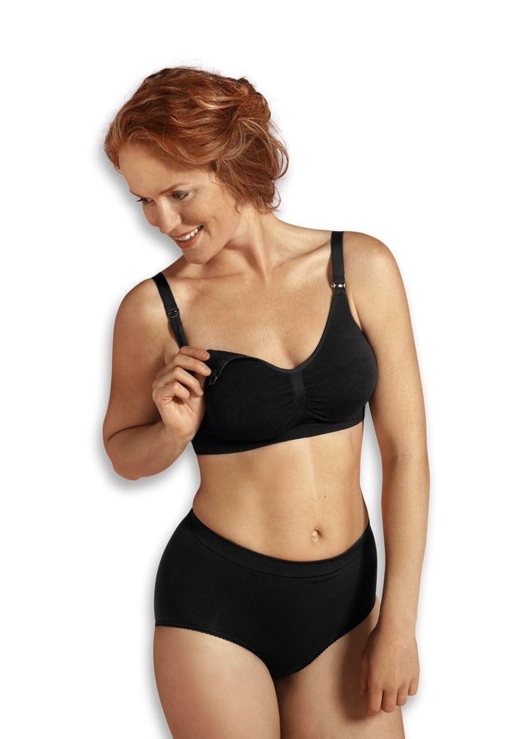 Carriwell graviditets- & amme-BH (Original seamless), sort#CarriwellLingerieBuump
