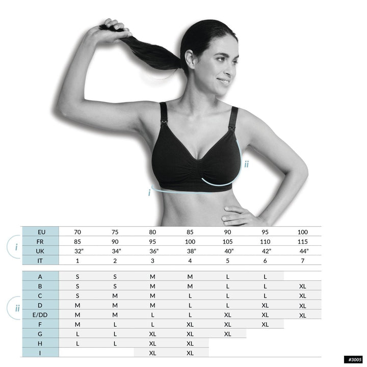 Carriwell graviditets- & amme-BH (Original seamless), sort#CarriwellLingerieBuump