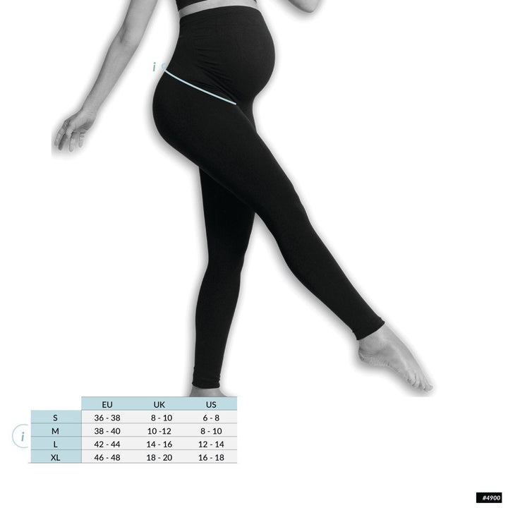 Carriwell graviditets-leggings med støtte, sorte#CarriwellLeggingsBuump