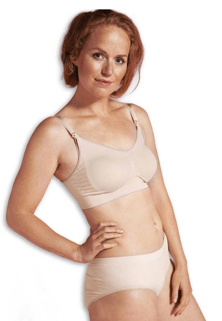 Carriwell graviditets- og amme-BH (Original seamless), hudfarvet#CarriwellLingerieBuump