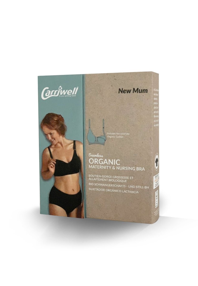 Carriwell økologisk graviditets- og amme-BH (Organic seamless), Hvid#CarriwellLingerieBuump