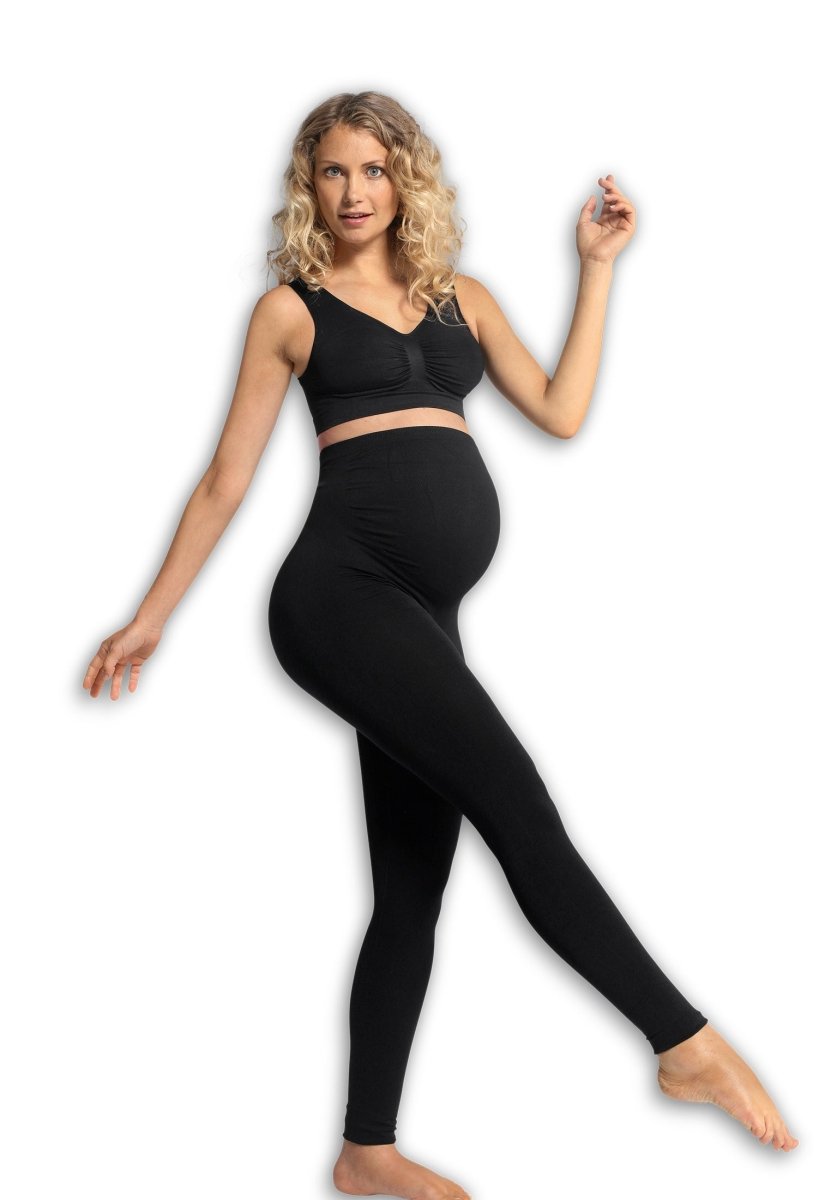 Carriwell seamless graviditets-leggings (recycled), sort - Buump - Leggings - Carriwell