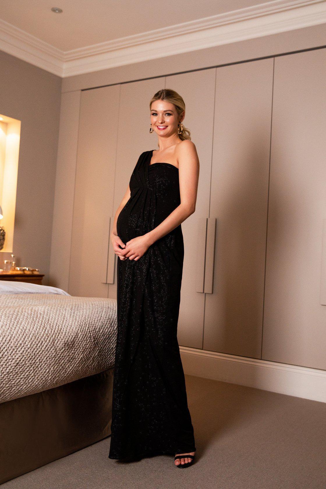 Galaxy gallakjole til gravid fra Tiffany Rose (sort)