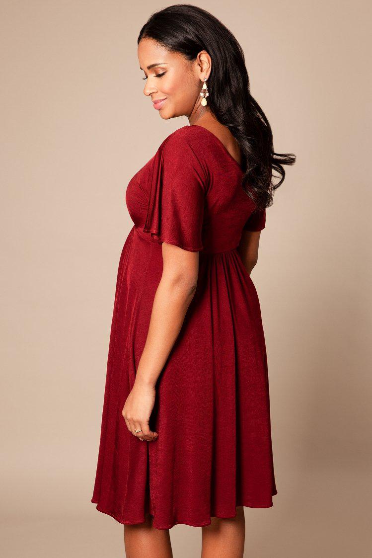 Kimono-kjole til gravid fra Tiffany Rose, mørkerød