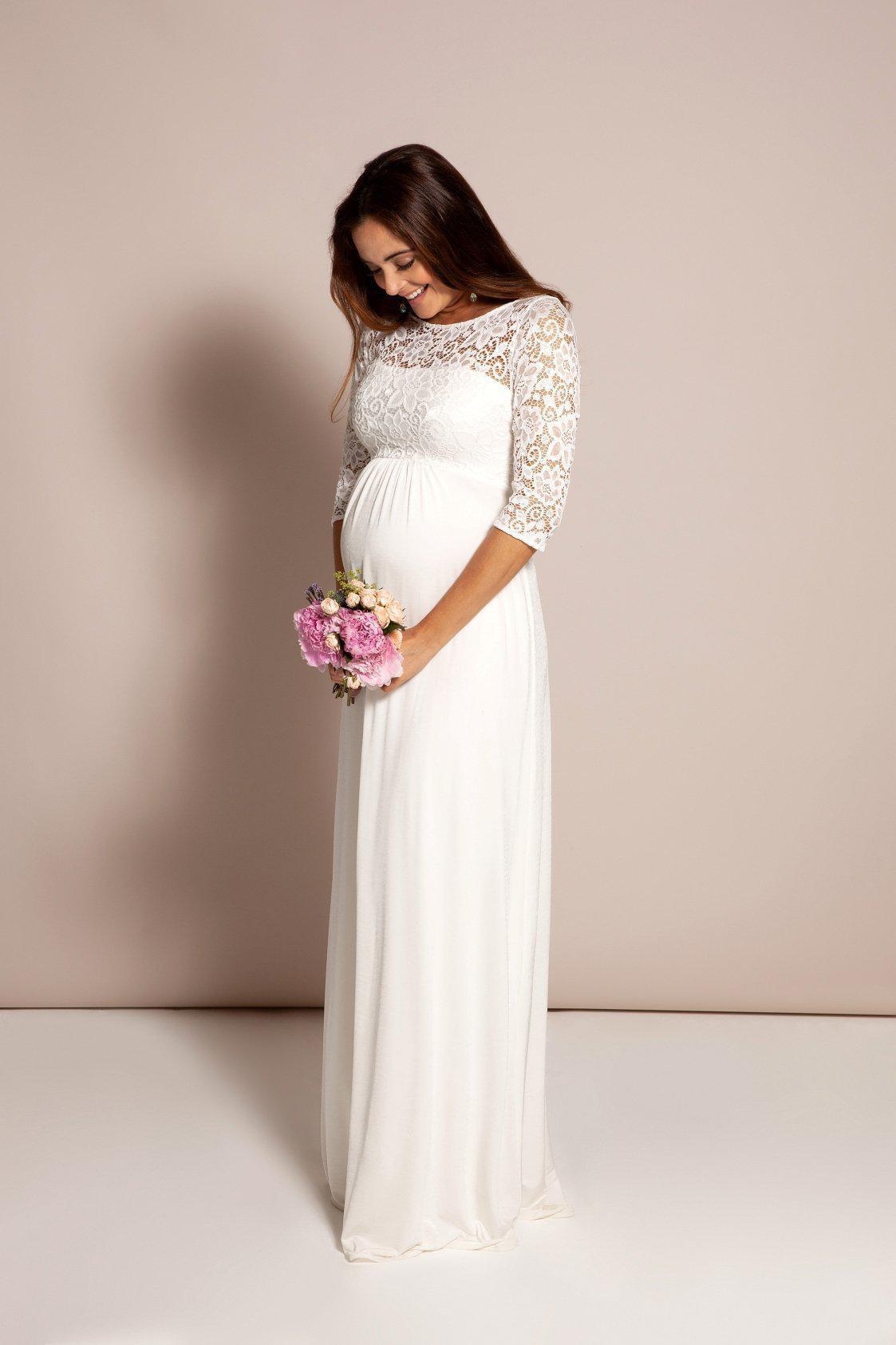 Lucia brudekjole til gravid fra Tiffany Rose (elfenbensfarvet)