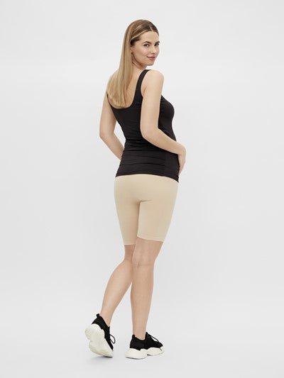 Mamalicious  sømløse venteshorts, beige, MLTia#MamaliciousShortsBuump