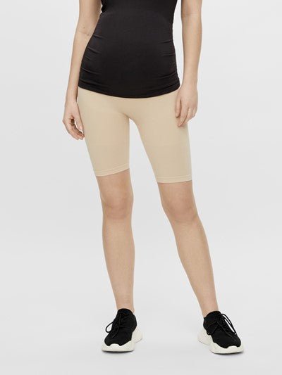 Mamalicious  sømløse venteshorts, beige, MLTia#MamaliciousShortsBuump