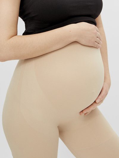 Mamalicious  sømløse venteshorts, beige, MLTia#MamaliciousShortsBuump