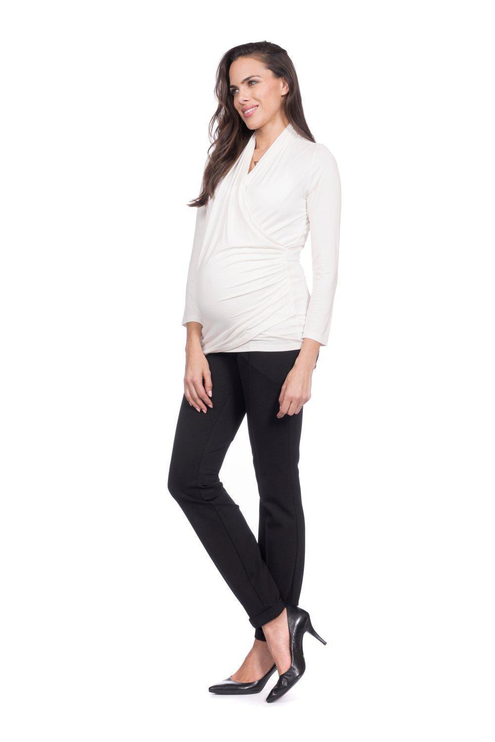 Melanie Mock Wrap shirt-Shirt-Seraphine-Expectations Copenhagen - pregnant fashion - expecting in style