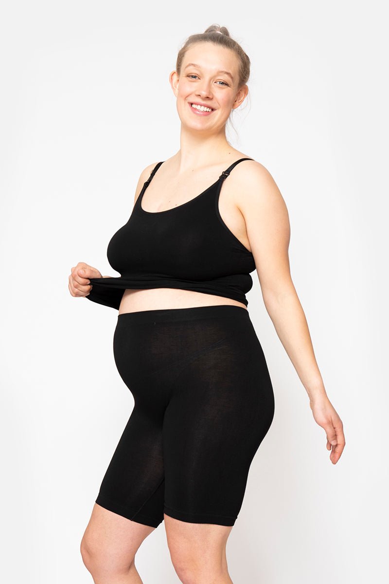 Milker Betty ammetop med indbygget bh, økologisk bambus, sort - Buump - Lingerie - Milker
