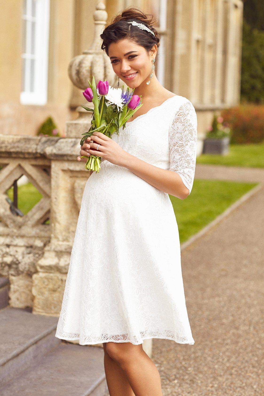 Noelle brudekjole til gravid fra Tiffany Rose (elfenbensfarvet)