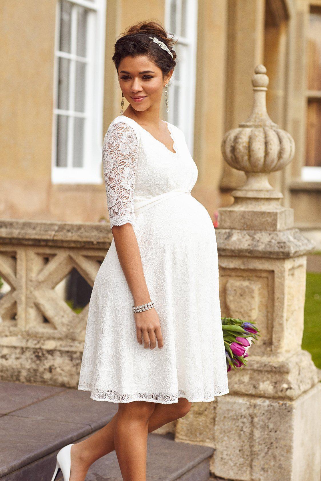 Noelle brudekjole til gravid fra Tiffany Rose (elfenbensfarvet)