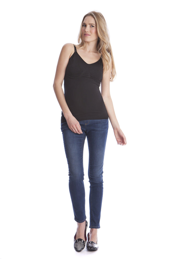 Tali amme-top i bambus (sort/blush) - 2-pak fra Seraphine