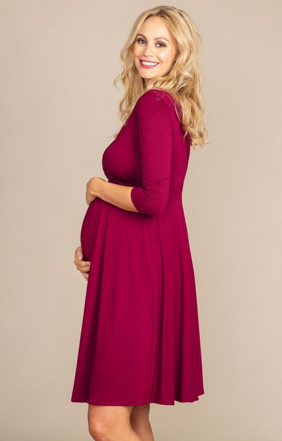 Willow kjole til gravid fra Tiffany Rose (burgundy)