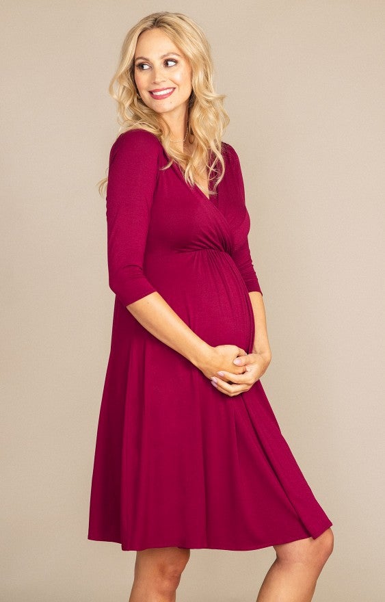 Willow kjole til gravid fra Tiffany Rose (burgundy)